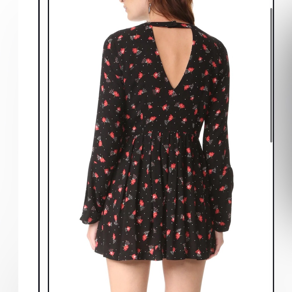 Free People Tegan Floral Print Mini Long Sleeve Dress - Picture 2 of 15